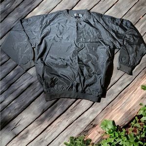 VTG Harvard Square Windbreaker black sweatshirt pullover Alderman Ford Black L